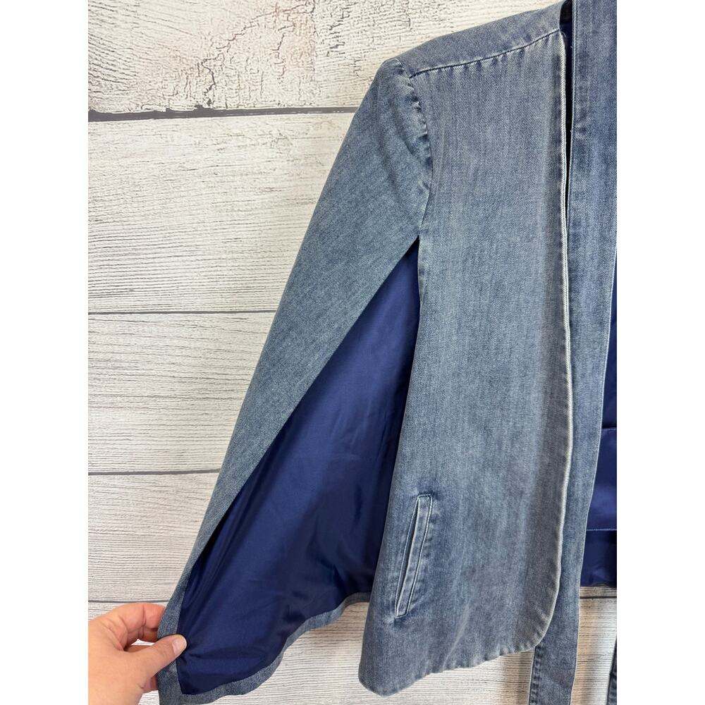 Flying Tomato Women's Denim Blue Capelet Jack Size Small - Picture 3 of 8
